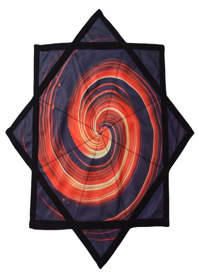 BVCY Flow Star UV Reaction Blacklight Beginners Spinning Cloth Easy to Rotate Sided Print Fingertip Rotating Flow Toy Dapo Star (R04-style1) - Image 1